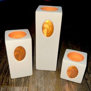 Medallion Trio Collection Tealight Holders